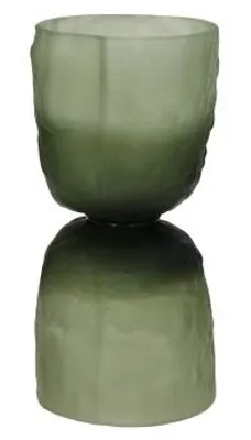 Obrázok produktu pre Pomax, váza a svietnik z fínskeho skla, zelená, priemer 9 cm, výška 18 cm