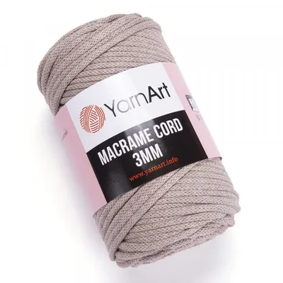 Produktbild von Yarn Art Macrame Cord 3 mm 85 m 768 Brown Schnur