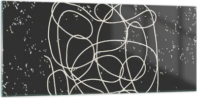 Produktbild von Bilder auf glas - Einteilig - Modern Linie Schwarz - 120x50cm - Glasbilder - Wandbilder - Bilder - zum Aufhängen bereit - Wanddekoration aus Glas - Glas Bilder - Wandbild auf Glas - GAB120x50-4649