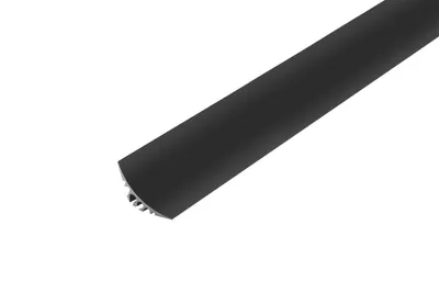 Zdjęcie produktu dla QUEST Listwa wykończeniowo-montażowa PCV 60xmm, 2m, ćwierćwałek do montażu wykładzin, czarny