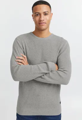 Produktbild von Blend BHCodford Herren Strickpullover Feinstrick Pullover mit Rundhalsausschnitt O-Neck Meliert