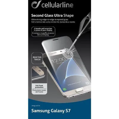 Produktbild von Cellularline Second Glass Ultra Shape - Galaxy S7, Samsung, Galaxy S7, Kratzresistent, Transparent, 1 Stück(e)