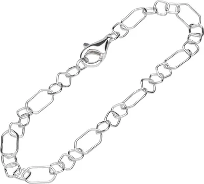 Produktbild von Armband 925 Sterling Silber 19cm Figaro Ankerkette Damen Glieder Armbandkette