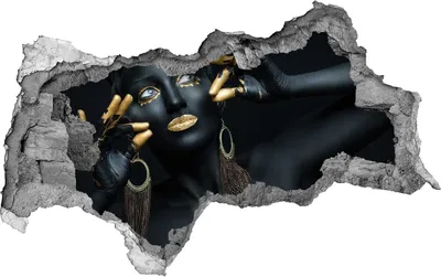 Produktbild von Selbstklebender Loch-3D-Aufkleber 95x73 cm Frauen in Schwarz