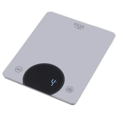 Produktbild von Adler AD 3173S, Elektronische Küchenwaage, 10 kg, 1 g, Grau, Glas, Integriert