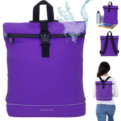 Produktbild von Rucksack Damen wasserabweisend Cityrucksack Daniel Ray klein Jeff Daypack, A4 Damenrucksack Handtasche Tasche 251092 28 Levendel Lila + Etui