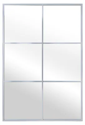 Immagine prodotto di Specchio da parete rettangolare in metallo bianco, 80 x 120 cm