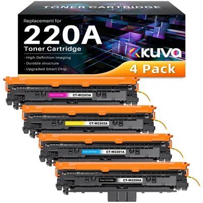 Obrázok produktu pre Sada tonerov pre tlačiarne HP 220A – čierna, azúrová, žltá, purpurová – 4 kusy