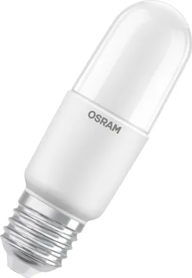 Image de Lampe LED OSRAM PCR CLASSIC, format stick, lampe LED, plastique, finition mate, 8,5 W (équivalent à 60 W), 806 lm, lumière blanc chaud, 2700 K, 15000 heures, indice de rendu des couleurs (IRC) 80, lot de 2