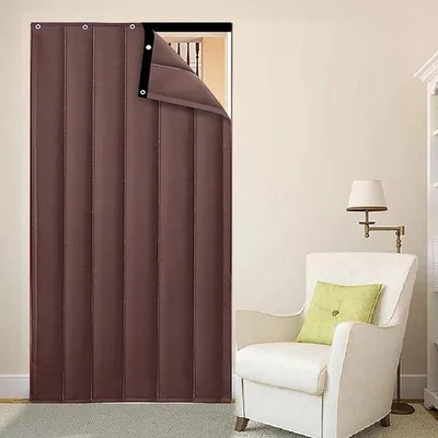 Produktbild von Türvorhang - Isoliervorhang für Türen - Wärmeisolierung - 90x210cm - Braun