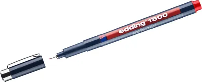 Immagine prodotto di 10x Marcatore con punta in fibra Edding 1800-01-002 - 0,25 mm, rosso