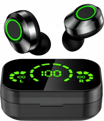 Obrázok produktu pre Bezdrôtové slúchadlá do uší Bluetooth 50 YD03 dotykové nabíjacie puzdro čierne