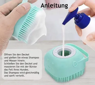 Produktbild von Bürste - Shampoobürste - Shampoo - Silikon - Massagebürste Hunde Pflege - Tierbedarf
