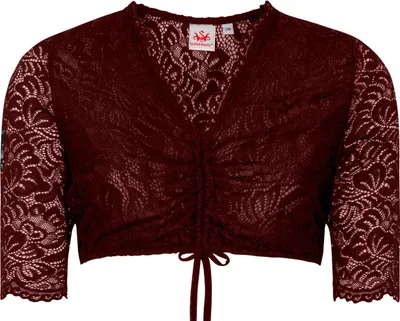 Produktbild von Dirndlbluse Ansbach dunkelrot 38