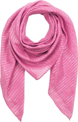 Produktbild von Baumwolltuch - pink Lurex silber - quadratisches Tuch