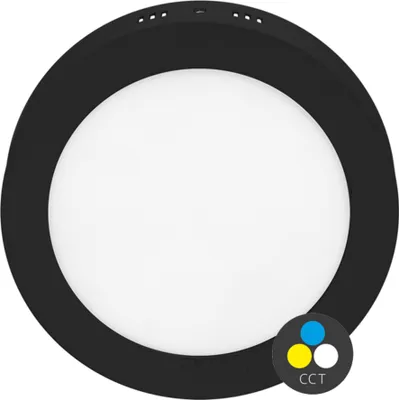 Obrázek produktu pro Ecolite Černý přisazený LED panel kulatý 300mm 25W CCT LED-CSL-CCT/25W/CR