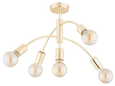 Zdjęcie produktu dla Lampa sufitowa ARINI złota 5xE27x15W metal wym:33x53x53cm IP20 Alfa