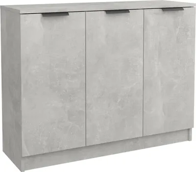 Obrázek produktu pro vidaXL Příborník betonový šedý 90,5x30x70 cm odvozený výrobek ze dřeva