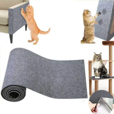 Produktbild von Selbstklebend Kratzteppich Katze Wand,Kratzmatte,Kratzbretter Katze Wand,Katzenkratzbretter [200cmx40cm]