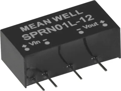 Produktbild von MEANWELL SPRN01N-15, DC DC-Wandler Modul-Serie, 24:15V 67mA 1W