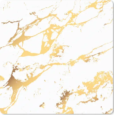 Produktbild von MuchoWow® Mauspad Mousepad Marmor - Weiß - Gold - Luxus 20x20 cm - Mousepads - Maus Mat - Pad - Mausunterlage - Desk Mat - Bureauartikeln
