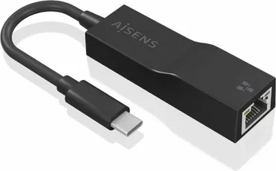 Immagine prodotto di Adattatore USB 3.1 Aisens A106-0765/ USB-C maschio - RJ45 femmina/ 11 cm/ Nero
