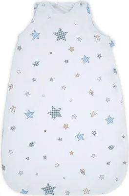 Zdjęcie produktu dla Śpiworek dziecięcy Lorelli 85 cm 100% bawełna, 2,5 TOG, wymiary 80 x 45 x 3 cm jasnoniebieskie gwiazdki