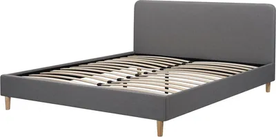Produktbild von Doppelbett aus Stoff "Louise" - 140 x 190 cm - Grau