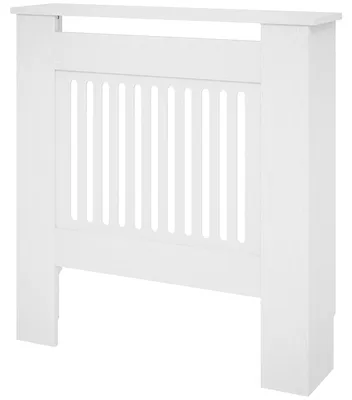 Image de HOMCOM Habillage de radiateur à lamelles horizontales, blanc