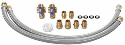 Produktbild von Aansluitset 3/4 aus Edelstahl für Sanitärarmaturen, silber