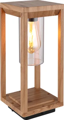 Produktbild von Globo Lighting Außenleuchte Aluminium Druckguss holzoptik, 1x E27 LED