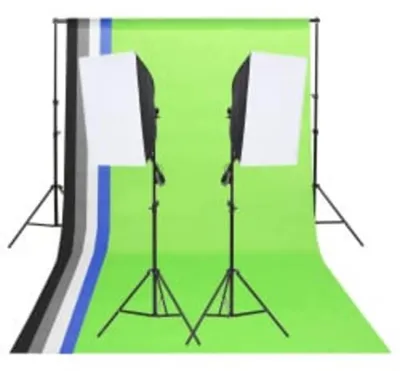 Produktbild von vidaXL Fotostudio-Set mit Beleuchtung, Hintergrund und Reflektor