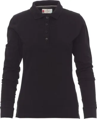 Produktbild von Langarm Poloshirt "FLORENCE LADY" - Payper Schwarz M