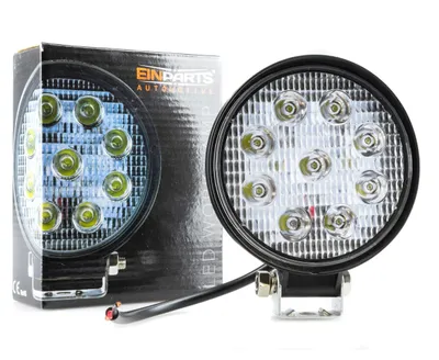 Image de Lampe de travail LED Einparts 27 W, ronde, 60°, pour camions et voitures