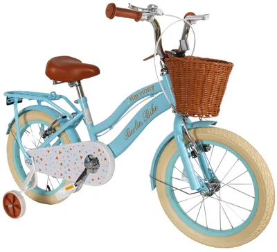 Produktbild von 16 Zoll Kinderfahrrad Mädchenfahrrad Berlin Bike ab 4 Jahren - Fahrrad für Mädchen - Inklusive Stützräder
