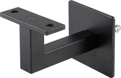 Image de Support de main courante avec fixation par vis,distance du mur 78 mm,laqué noir RAL9005