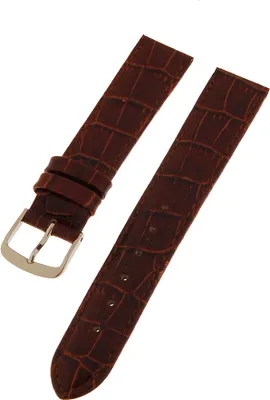 Produktbild von Uhrenarmband Kalbleder LEDER Dunkelbraun 20mm L Dornschließe