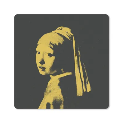 Produktbild von MuchoWow® Mauspad Mousepad Das Mädchen mit dem Perlenohrring - Vermeer - Kunst 20x20 cm - Mousepads - Maus Mat - Pad - Mausunterlage - Desk Mat - Bureauartikeln