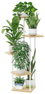 Productafbeelding van Plantenstandaard - Plantenrek - Binnen - 5 niveaus - Wit