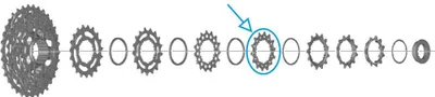 Image de Pignon Shimano pour CS-R7100, dents : 14 dents