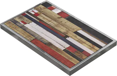 Produktbild von BRASIL | Gastro Tischplatte | B:T 110 x 60 cm | Vintage Bunt | Chrom Rand | Rechteckig | Gastro Tischplatte