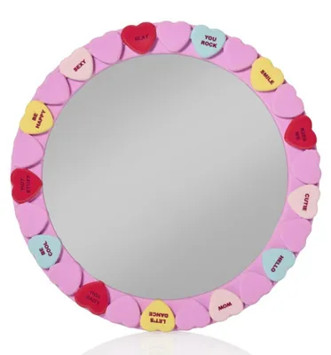 Produktbild von Wandspiegel Candy Heart aus Poliresin bunt 19,5 x 19,5 cm