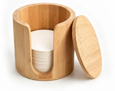 Productafbeelding van Koffiefilterhouder van Hout - Met Afneembaar Deksel