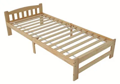 Productafbeelding van Eenpersoonsbed – Jeugdbed – Logeerbed van Massief Hout 90x200 cm met Lattenbodem