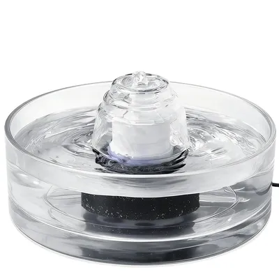 Produktbild von Elektrischer Glastrinkbrunnen 2,7 L – Mehrschichtfilter, USB-Pumpe, geräuscharm, hygienisch, für 1–3 Haustiere