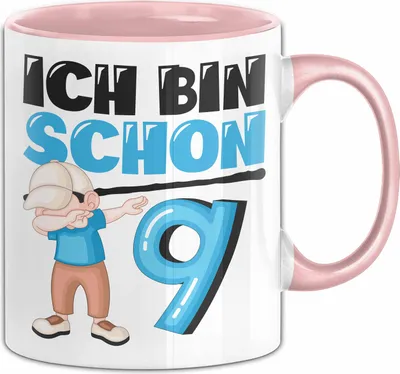 Produktbild von 9. Geburtstag Geschenk Tasse Becher Jungs Dab Geburtstagsgeschenk Ich Bin Schon 9 (Rosa)