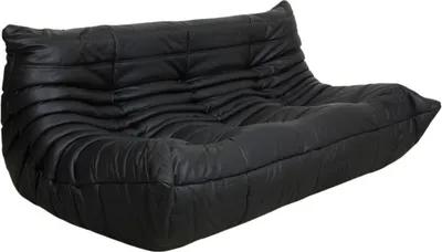 Produktbild von Vintage Sofa  3-Sitzer, Schwartz, Braun Bouclé, gepolstert - Lounge-Sessel, Couch, Armsessel, Design, Beige, Velvet