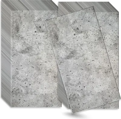 Produktbild von 3D Wandpaneele Grau 40 Stück / 20 m² | Deckenpaneele aus Polystyrol | 100 × 50 cm | Dekorplatten in Betonoptik | Verdico