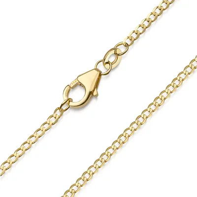 Produktbild von MATERIA by Matthias Wagner 333 Gold Panzerkette - Damen Halskette Gelbgold facettiert 1,6mm 40 - 50cm K84