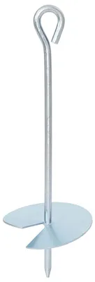 Zdjęcie produktu dla vidaXL Kotwy do ziemi, 2 szt., srebrne, Ø 10 x 30 cm, metal ocynkowany